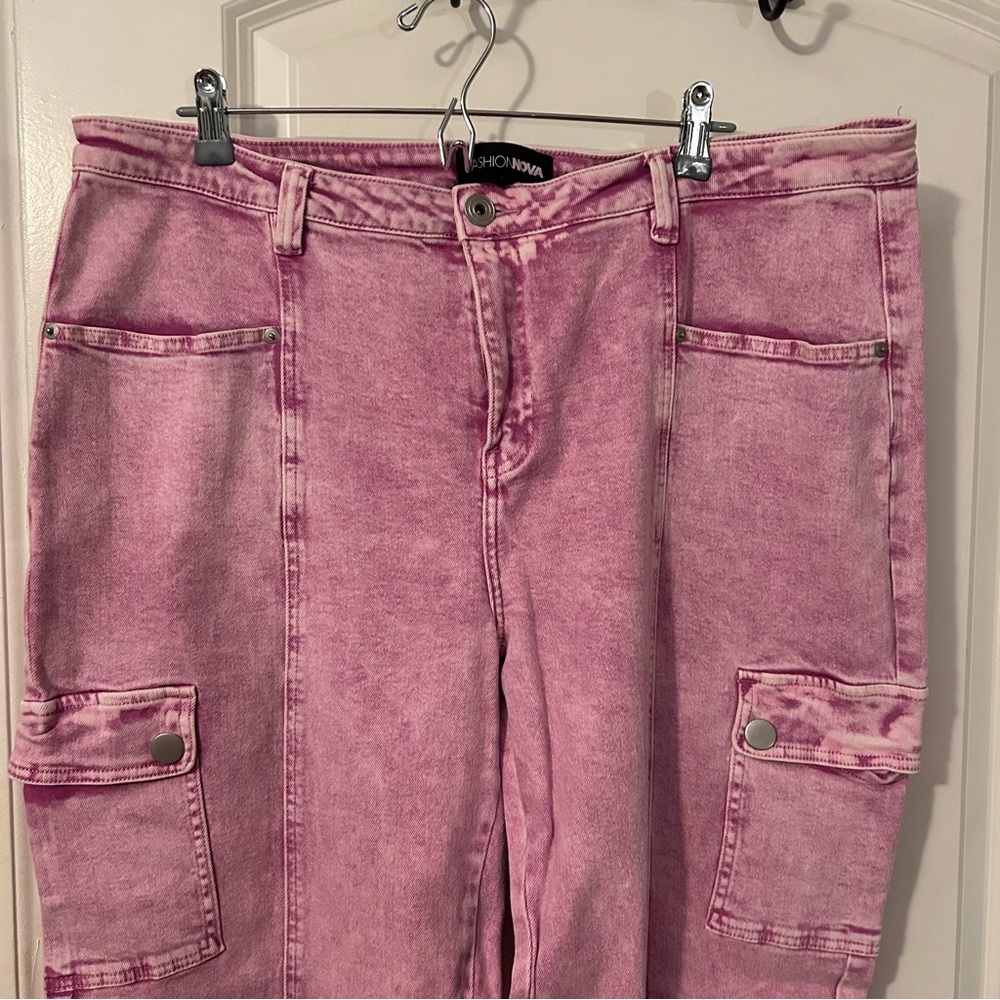Fashion Nova Curve Plus Size Pink Denim Set - Picture 13 of 16